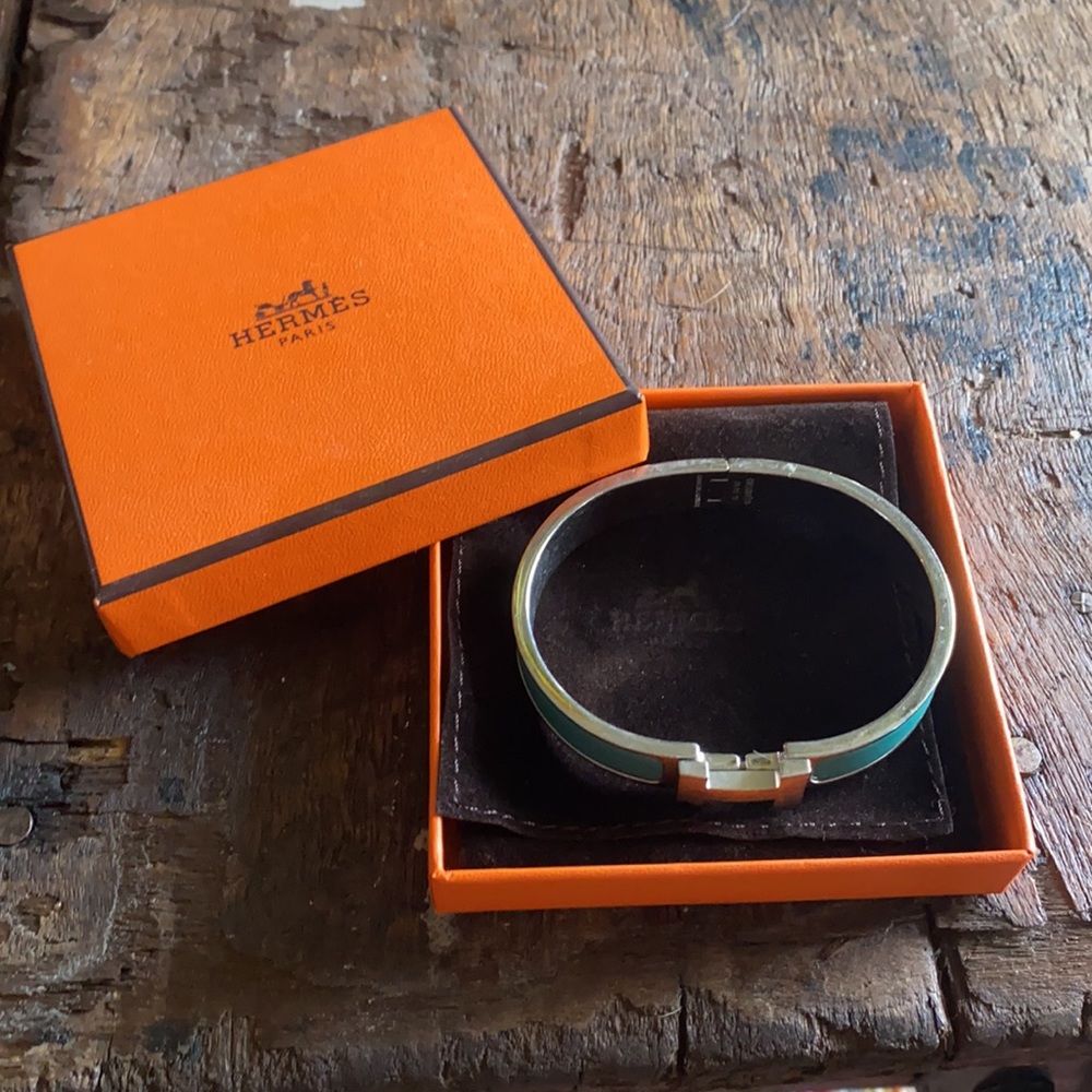 Hermes Clac HH enamel bracelet